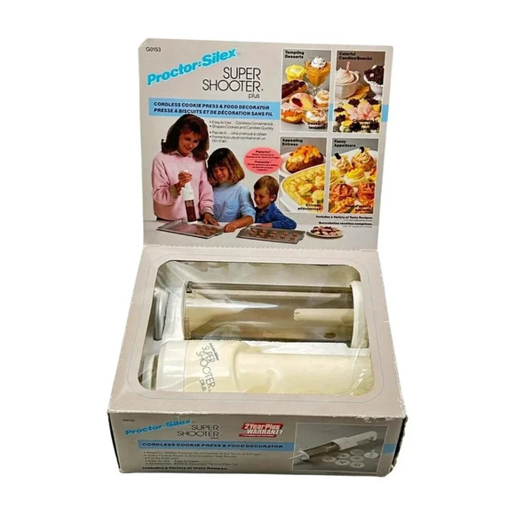 Proctor Silex  Super Shooter Cookie Press Cordless Complete Vintage - Picture 1 of 10